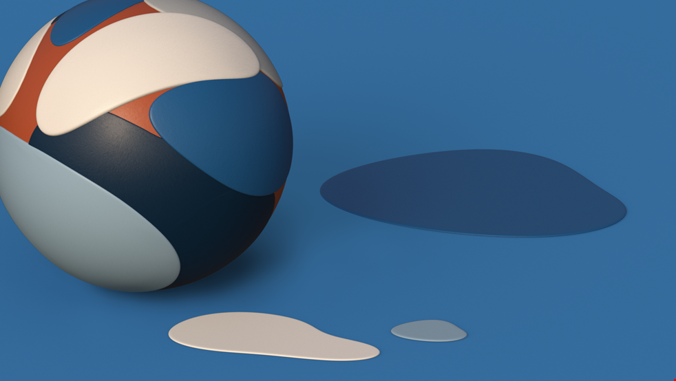 Digin har en symbol som är en boll som går i blått, brunt och vitt. Här visas den mot en blå bakgrund.